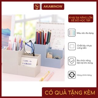 {Mua để nhận quà} Khay để bàn cỡ lớn đa năng tiện dụng để mỹ phẩm, dụng cụ học tập, điện thoại - Khay ngang