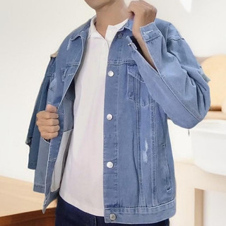 ÁO KHOÁC JEAN NAM NỮ XANH NHẠT CÁ TÍNH QUỐC DÂN TA009 - MUA MGAY