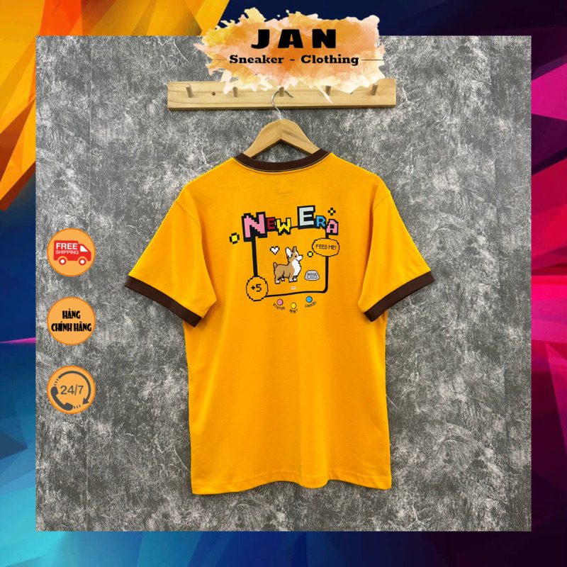 Áo Thun NEW ERA Bo Nâu Vàng Auth | Jan Shop