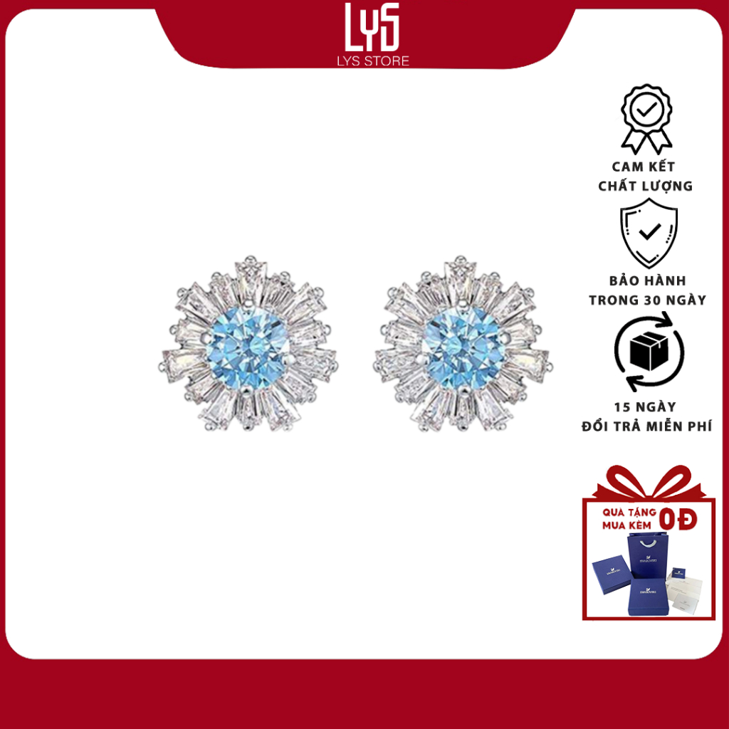 Khuyên tai nữ Lys Sunshine Stud Blue Earrings 3063 - Khuyên tai Fullbox SWA