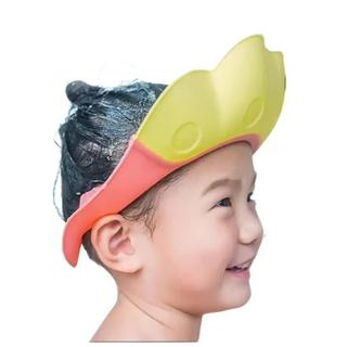Mũ gội đầu hình gấu 3D, viền silicon siêu mêm cho bé
