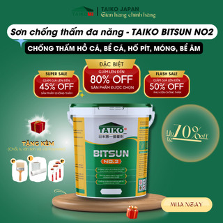 Sơn Chống Thấm Hồ Cá, Bể Cá Koi TAIKOMI BITSUN No.2 Màu Đen - Chống Thấm Bể Cá Koi, Mái Nhà, Móng Nhà, Bể Âm