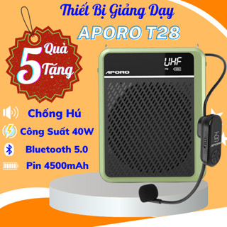 Máy Trợ Giảng Không Dây Aporo T28, Công Suất 40W, Pin 4500mAh Bluetooth 5.0, Cho Giáo Viên - Loa Trợ Giảng Không Dây T28