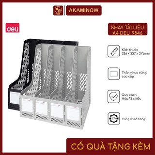 Khay tài liệu 4 ngăn deli 9846