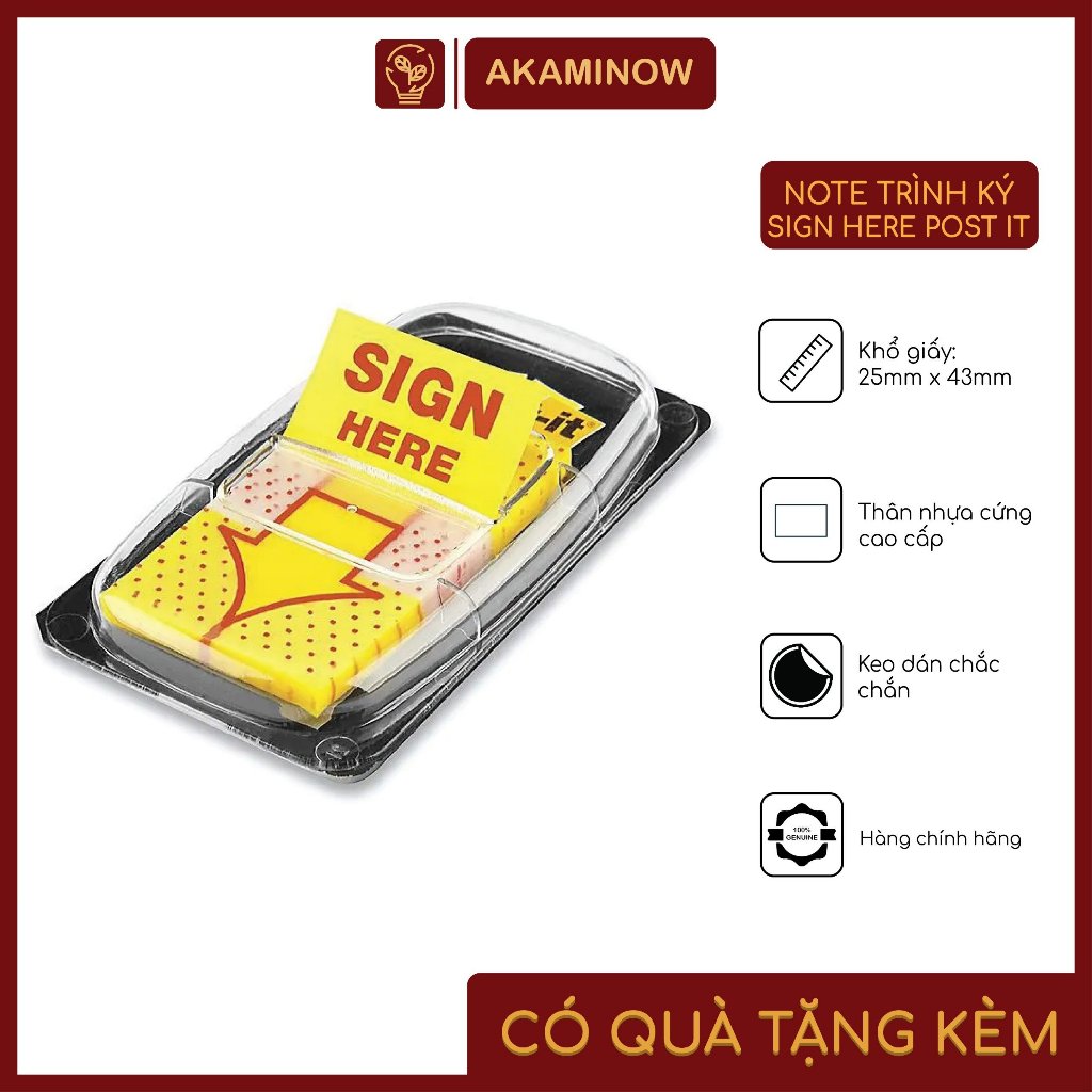 Note Trình Ký Sign Here Post It- 3M