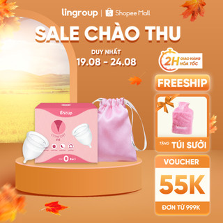 Cốc nguyệt san Lincup và túi lụa Satin bảo quản cốc