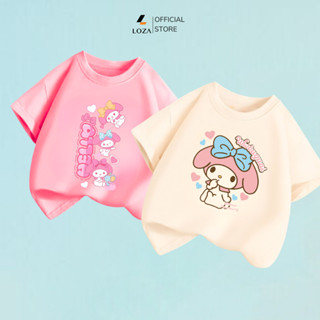 Áo phông My Melody cho bé gái  từ 15-40kg - Áo thun bé gái Loza Kids AT051
