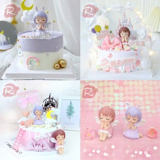 [SIÊU RẺ❤️] – Bé thỏ có cánh (Size to) - Trang trí bánh sinh nhật bánh kem