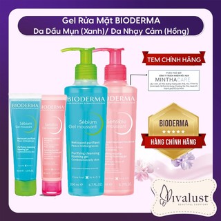 Gel Rửa Mặt BIODERMA Sebium Gel Moussant 200ml (Dạng Tuýp) - Dành Cho Da Dầu Mụn & Nhạy Cảm