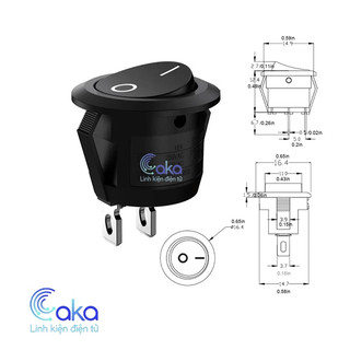 Công tắc bập bênh tròn 2 chân KCD1 6A 250V (không đèn báo)