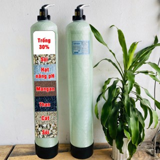 Trụ lọc nước đầu nguồn xử lý nước nhiễm phèn, kim loại đầy đủ vật liệu lọc và phụ kiện 844