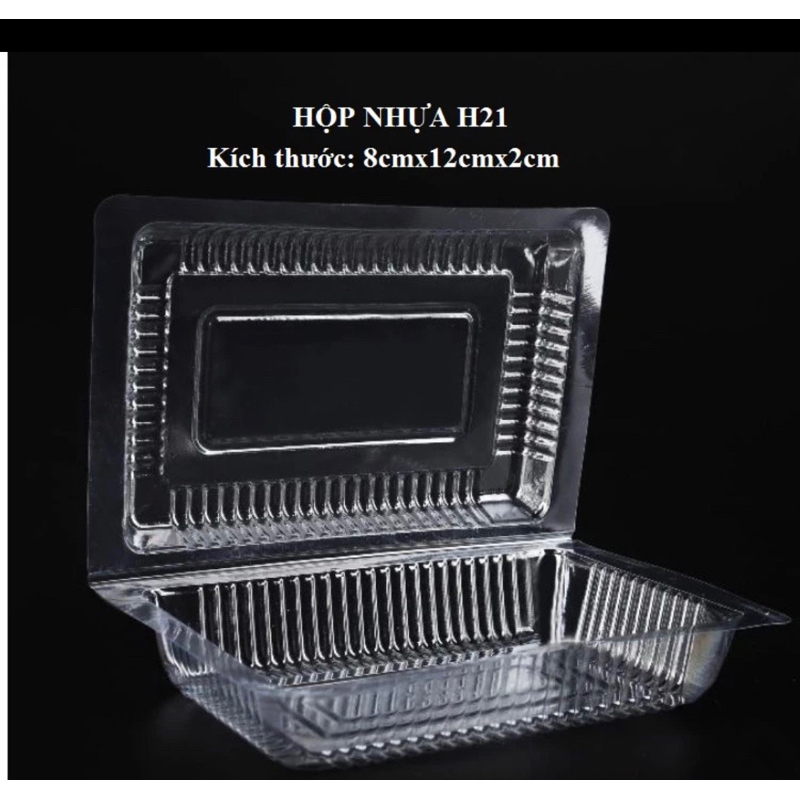 combo 100 chiếc hộp nhựa pet H21 (TA21) đựng bánh chay, bánh trôi, đồ ăn nhanh