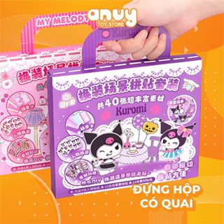 Bộ dán sticker trang trí Sanrio Kuromi My Melody nhà búp bê