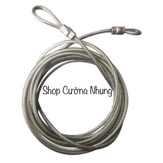 Dây cáp khoá xe máy 8ly, 10ly bọc nhựa chống cắt