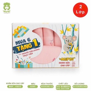 Khăn sữa Mipbi cao cấp 70% tre 30% cotton