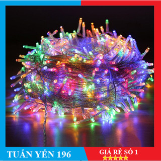 Dây đèn Led nháy trang trí 100M - 8 chế độ nháy và không nháy trang trí ngoài trời hoặc trong phòng, trang trí ban công,