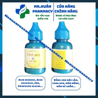 Dung dịch Cồn BSI 20ml - Dùng cho hắc lào, lang ben, nấm móng, nấm kẽ chân, nấm tay, nấm vảy rồng