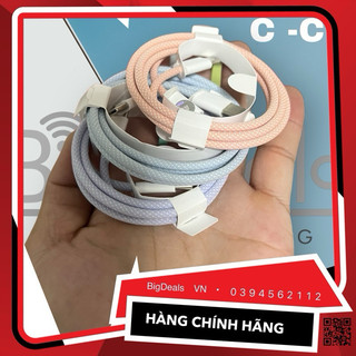 Cáp type c to typ c ✔️ chất liệu dù,✔️ zin nhà táo 1m, bigdeals vn ✔️