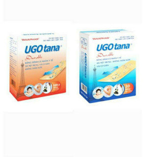 Băng dính cá nhân y tế Ugotana, có giãn, không thấm nước, dễ gỡ bỏ, hộp 102 cái và 30 cái