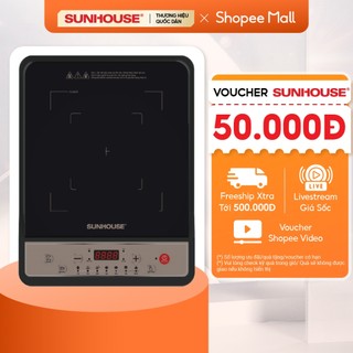 Bếp từ đơn Sunhouse SHD6157 - Công suất 1800W - CHỈ DÙNG CHO NỒI CHẢO ĐÁY TỪ - Bảo hành chính hãng - 7 chế độ nấu