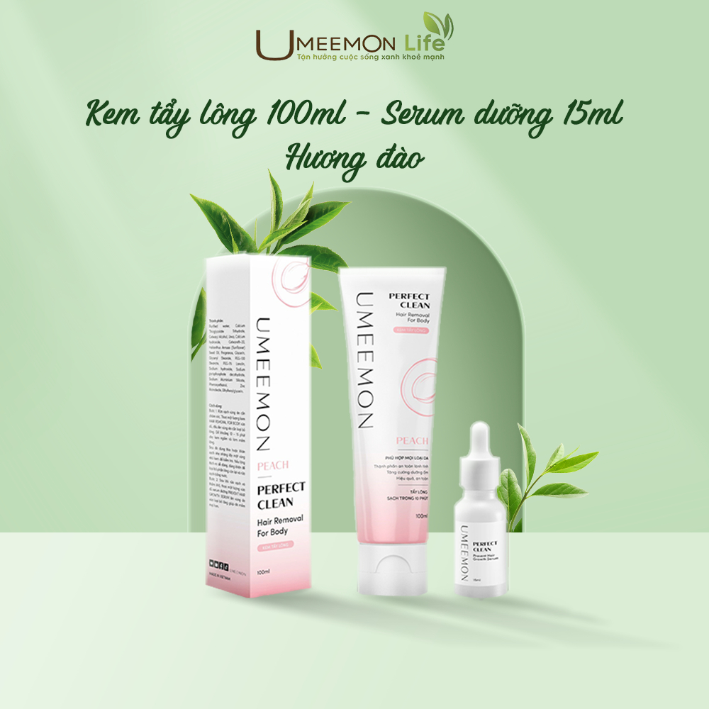 Kem tẩy lông UMEEMON combo kem tẩy lông vùng kín, nách, tay, chân, an toàn không kích ứng đau rát dung tích 100g