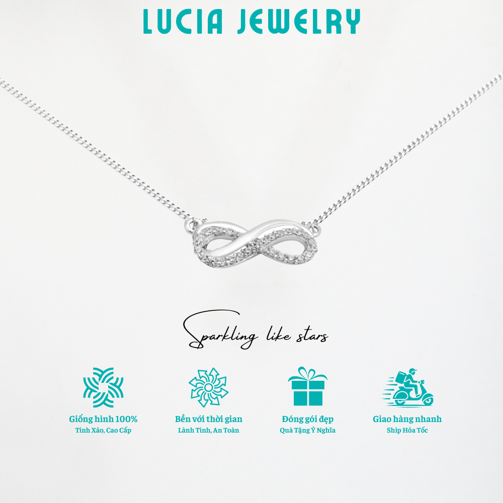 Dây Chuyền Bạc S925 Lucia, Vòng Cổ Mặt Vô Cực Đính Đá Tượng Trưng Tình Yêu Vĩnh Cửu Lucia Jewelry