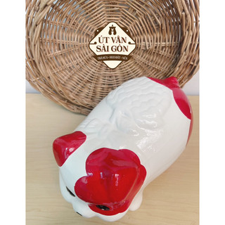 Heo đất handmade Chó 1 mắt đỏ size L