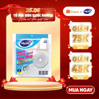 Bông Lau Thay Thế MyJae Dạng Tròn Dành Cho Cây Lau Nhà Xoay 360 Độ