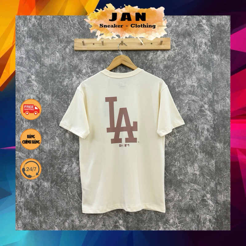 Áo Thun NEW ERA LA Thêu Kem Auth | Jan Shop