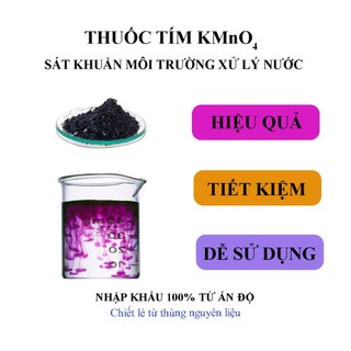 500 gr thuốc tím tắm cá kmno4 ấn độ nhập khẩu 100% gói chiết lẻ