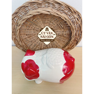 Heo đất handmade Chó 1 mắt đỏ size L