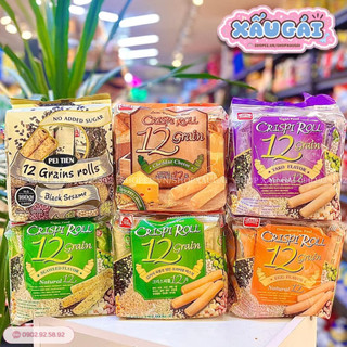 Bánh Ngũ Cốc Dinh Dưỡng 12 Loại Đậu Crispi Roll Đài Loan 180gr