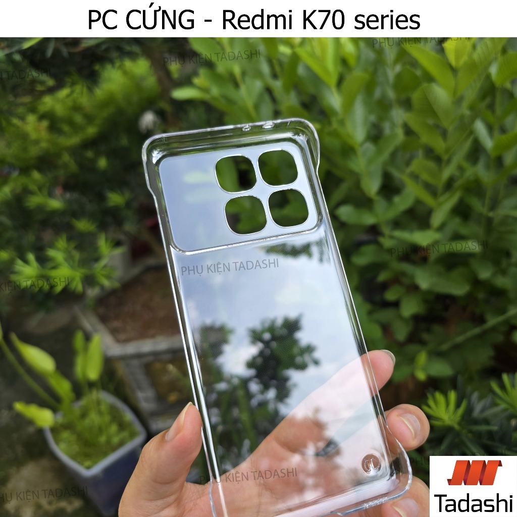 Ốp Lưng Trong Suốt KHÔNG VIỀN Redmi K70 Ultra/ K70E, Redmi K70/ K70 Pro Nhựa PC Cứng Siêu Mỏng, Bảo Vệ Camera