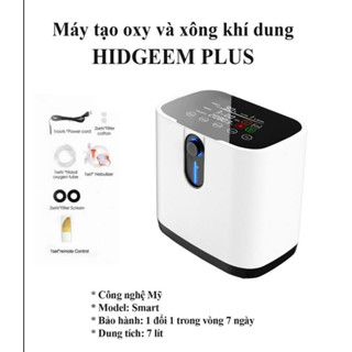 Máy tạo oxy y tế GĐ HIDGEEM 7lit công nghệ Mỹ kèm xong khí dung Bh 6 tháng