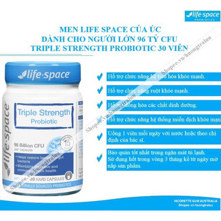 Men vi sinh life space triple strength probiotic 96 tỷ lợi khuẩn