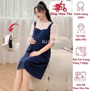 Đầm bầu , suông pha trắng ly form dễ mặc , siêu mát , nhẹ tênh