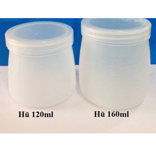 combo 10 hũ sữa chua nhựa kèm nắp 120ml/160ml