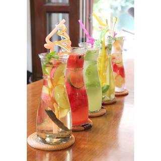 Lọ hoa thủy tinh eo Love 350ml cao 12cm dày dặn chắc chắn Chai thủy tinh Ly thủy tinh sinh tố