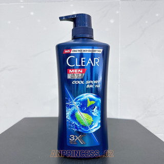 Dầu Gội Clear Men Sạch Gàu Cool Spost Bạc Hà Chai 630G