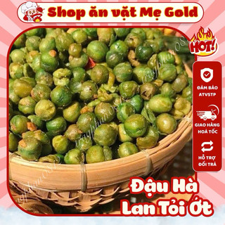 Đậu Hà Lan tỏi ớt tẩm vị sấy giòn, đậu Hà Lan rang tỏi ớt ăn liền