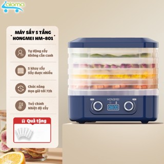 Máy sấy hoa quả thịt cá thực phẩm 5 tầng Hongmei HM-801 kích thước 26x20x13cm công suất 160W