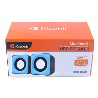 Loa 2.0 Kisonli V310 thiết kế gọn nhẹ âm thanh sắc nét
