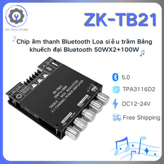 ZK-TB21 chip lớn âm thanh bluetooth nhập khẩu chip siêu trầm bo mạch khuếch đại bluetooth 5.0 50WX2 + 100W âm thanh nổi