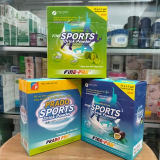 Fine Sport Drink Powder Nước Uống Bù Điện Giải Nhật Bản & Prado Sports Drink Powder Vị Chanh Leo