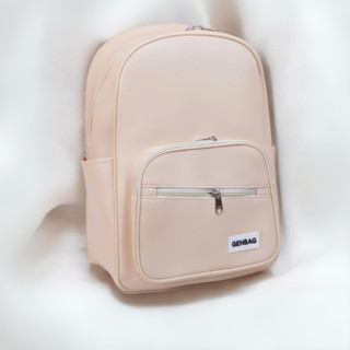 Balo da GENBAG cặp đi học đi chơi nam nữ size 39 đơn giản vừa laptop 14 inch có ngăn bí mật BL04