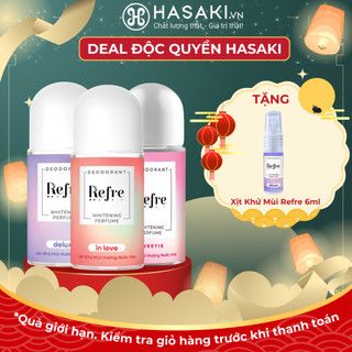[MUA 1 TẶNG 1 - SỐ LƯỢNG GIỚI HẠN] Lăn Khử Mùi Refre Whitening 40ml Hasaki Sản Phẩm Chính Hãng