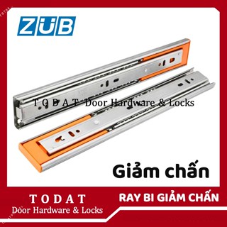 RAY BI 3 TẦNG GIẢM CHẤN ZUB - BỘ 2 THANH TRƯỢT HỘC TỦ CÓ GIẢM CHẤN (ray bi giảm chấn zub)