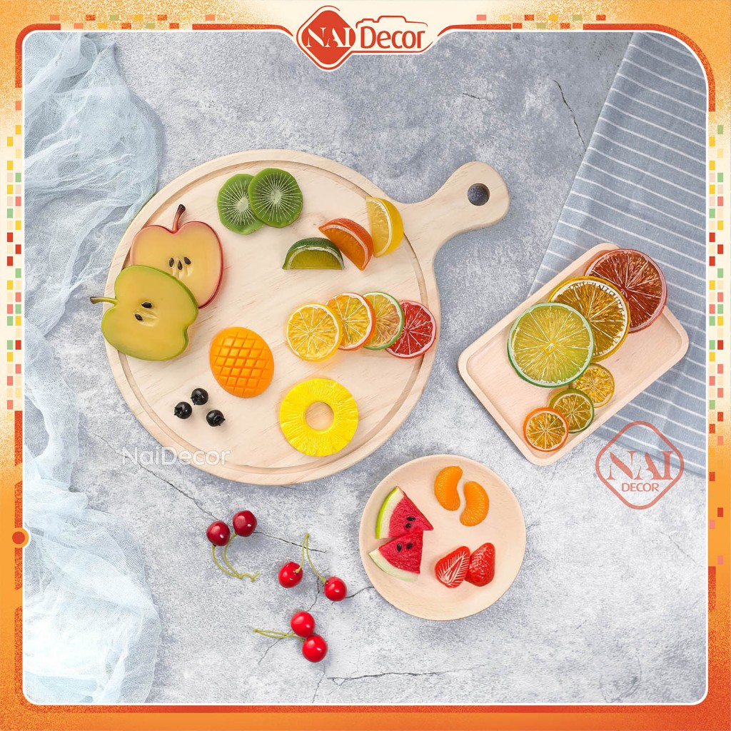[Phụ kiện chụp ảnh] Trái cây giả cắt lát cao cấp Nai Decor trang trí chụp ảnh (Nhiều mẫu)