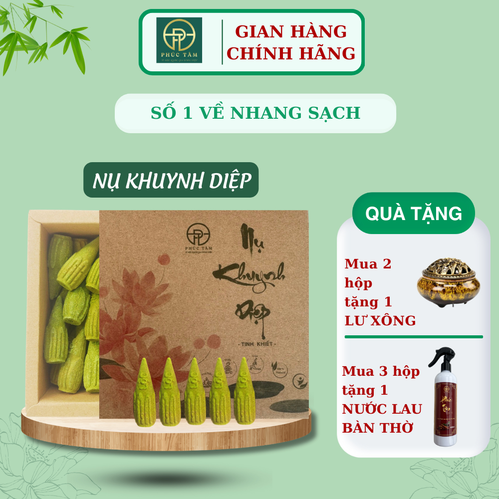 Nhang Nụ tinh khiết Hương Khuynh Diệp Phúc Tâm Hương, Nhang Khuynh Diệp nguyên chất, hương thanh mát