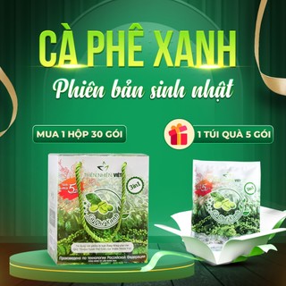 [Phiên Bản Sinh Nhật] Cà Phê Xanh Thiên Nhiên Việt Hộp 30 Gói